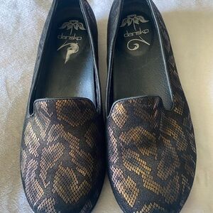 Dansko Brown and Black Loafers Comfortable Flats